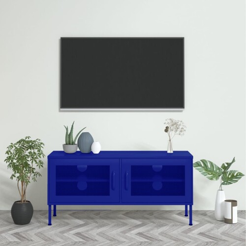 vidaXL TV ormarić modri 105 x 35 x 50 cm čelični