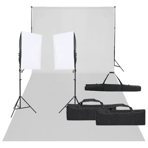 vidaXL Oprema za fotografski studio sa setom svjetala i pozadinom