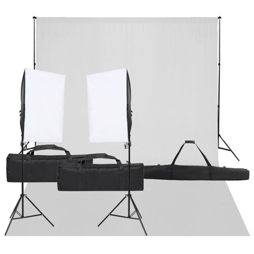 vidaXL Oprema za fotografski studio sa setom svjetala i pozadinom