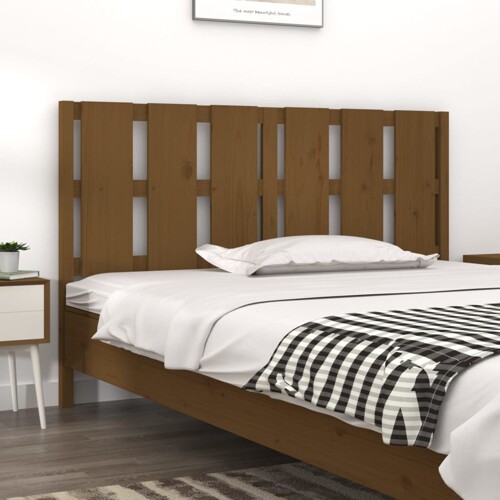 vidaXL Uzglavlje za krevet boja meda 155,5x4x100 cm masivna borovina