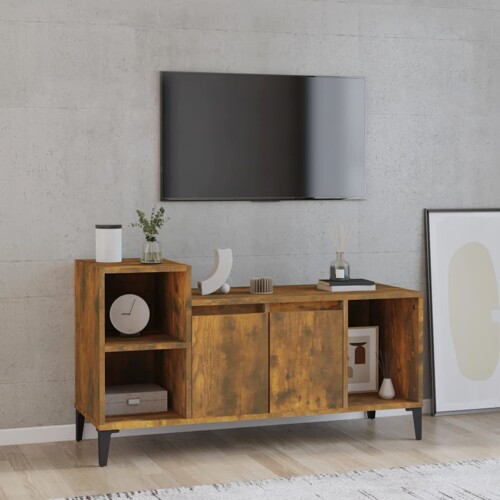 vidaXL TV ormarić boja dimljenog hrasta 100x35x55 cm konstruirano drvo