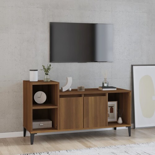 vidaXL TV ormarić boja smeđeg hrasta 100x35x55 cm konstruirano drvo