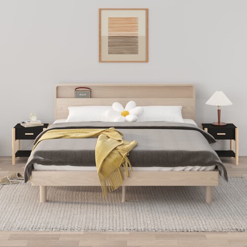 vidaXL Noćni ormarići 2 kom crni 42 x 38 x 45 cm od konstruiranog drva