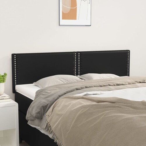 vidaXL Uzglavlja 2 kom crna 72 x 5 x 78/88 cm od umjetne kože