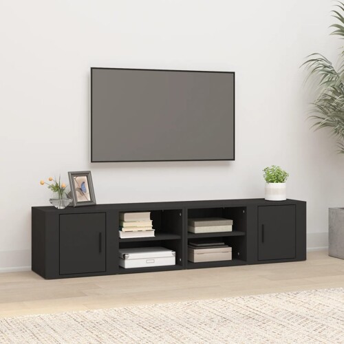 vidaXL TV ormarići 2 kom crni 80 x 31,5 x 36 cm konstruirano drvo