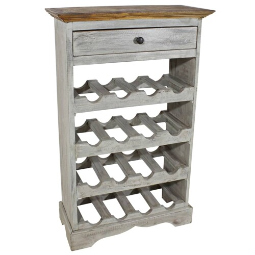 vidaXL Stalak za vino od masivnog drva mahagonija 55 x 23 x 85 cm