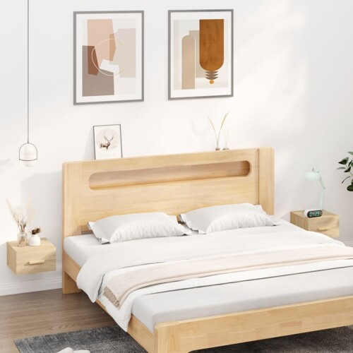 vidaXL Zidni noćni ormarići 2 kom hrasta sonome 35 x 35 x 20 cm