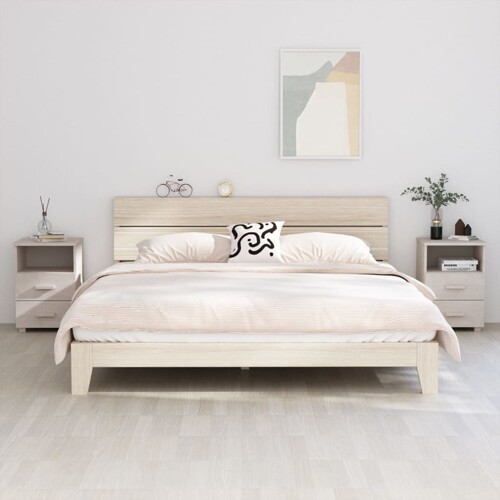 vidaXL Noćni ormarići HAMAR 2 kom bijeli 40x35x62 cm masivna borovina