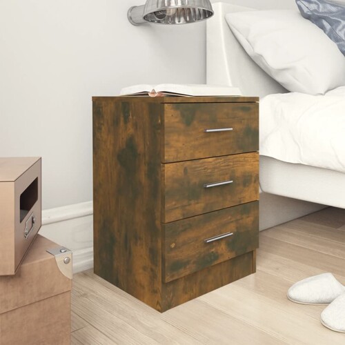 vidaXL Noćni ormarići boja hrasta 2 kom 38x35x56 cm konstruirano drvo