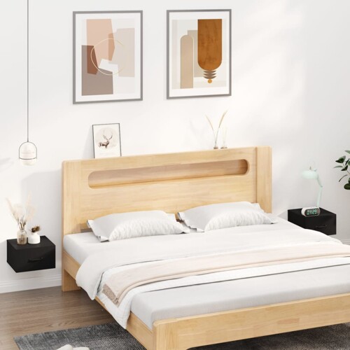 vidaXL Zidni noćni ormarići 2 kom crni 35 x 35 x 20 cm