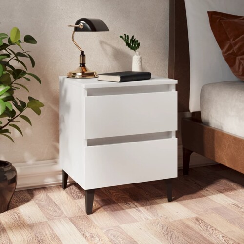 vidaXL Noćni ormarići 2 kom bijeli 40 x 35 x 50 cm konstruirano drvo