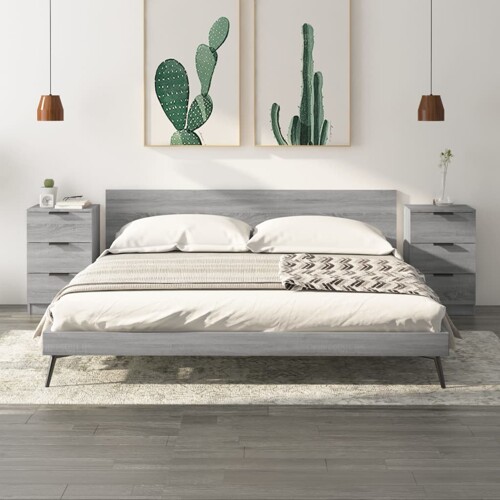 vidaXL Noćni ormarići 2 kom boja dimljenog smeđi 40x36x65 cm