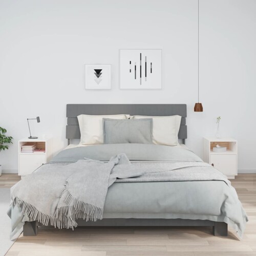 vidaXL Noćni ormarići 2 kom bijeli 40 x 34 x 55 cm od masivne borovine