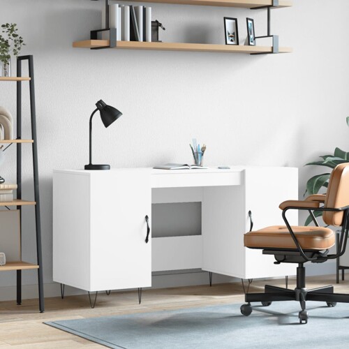 vidaXL Radni stol bijeli 140 x 50 x 75 cm od konstruiranog drva