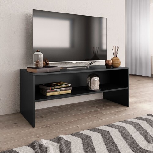 vidaXL TV ormarić crni 100 x 40 x 40 cm konstruirano drvo