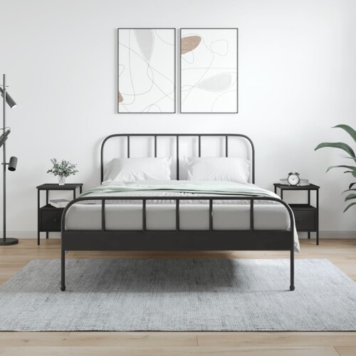vidaXL Noćni ormarići 2 kom crni 34x36x50 cm od konstruiranog drva