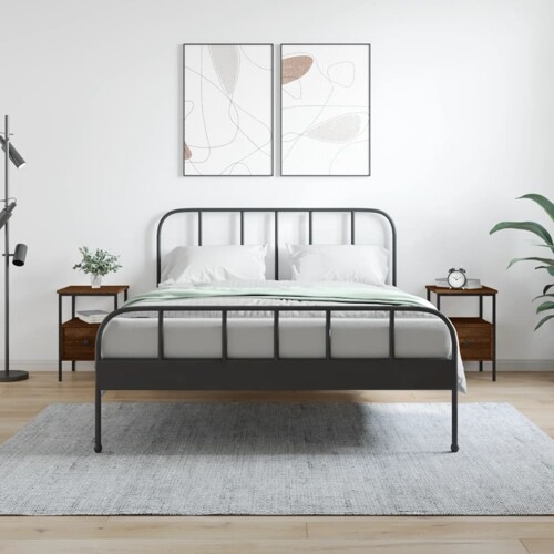 vidaXL Noćni ormarići 2 kom boja hrasta 34x36x50 cm konstruirano drvo