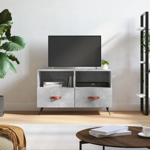 vidaXL TV ormarić boja betona 80 x 36 x 50 cm konstruirano drvo