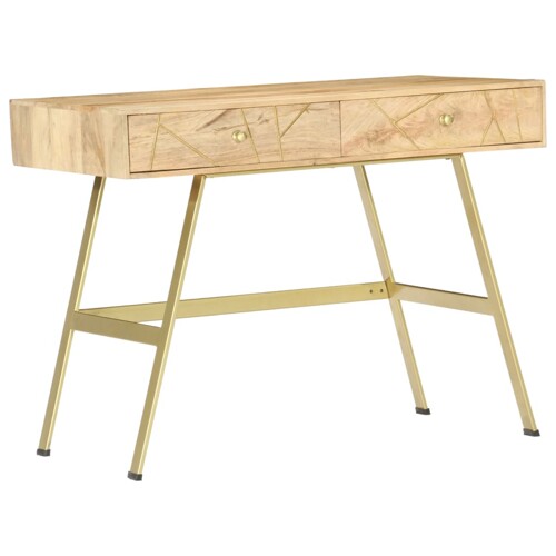 vidaXL Pisaći stol s ladicama 100 x 55 x 75 cm masivno drvo manga