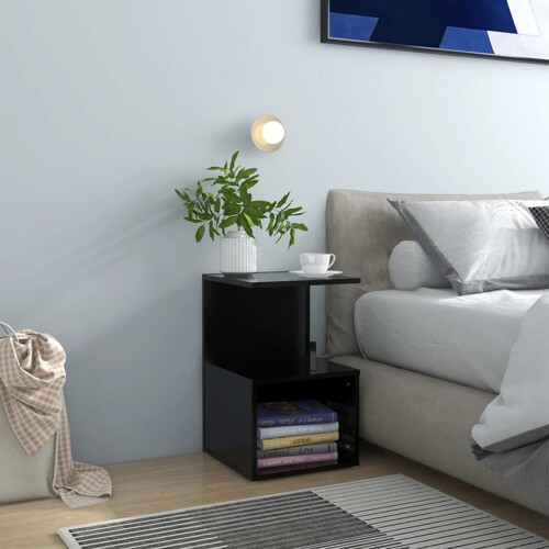 vidaXL Noćni ormarići 2 kom crni 35 x 35 x 55 cm konstruirano drvo