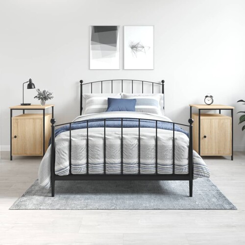 vidaXL Noćni ormarići 2 kom boja hrasta 40x42x60 cm konstruirano drvo