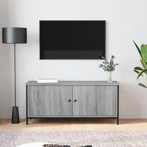 vidaXL TV ormarić s vratima boja hrasta 102x35x45 cm konstruirano drvo