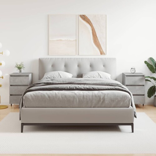 vidaXL Noćni ormarići 2 kom boja betona 40x35x69 cm konstruirano drvo