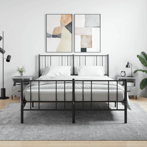 vidaXL Noćni ormarići 2 kom boja betona 40x35x47,5cm konstruirano drvo