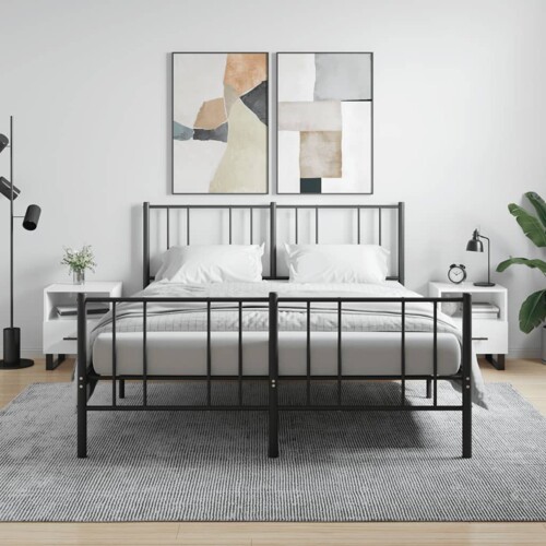vidaXL Noćni ormarići 2 kom sjajni bijeli 40 x 35 x 47,5 cm drveni
