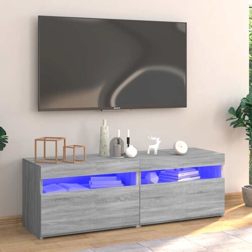 vidaXL TV ormarić s LED svjetlima boja hrasta sonome 120 x 35 x 40 cm