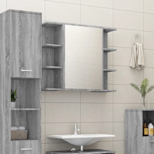 vidaXL Kupaonski ormarić hrast sonoma 80x20,5x64 cm konstruirano drvo