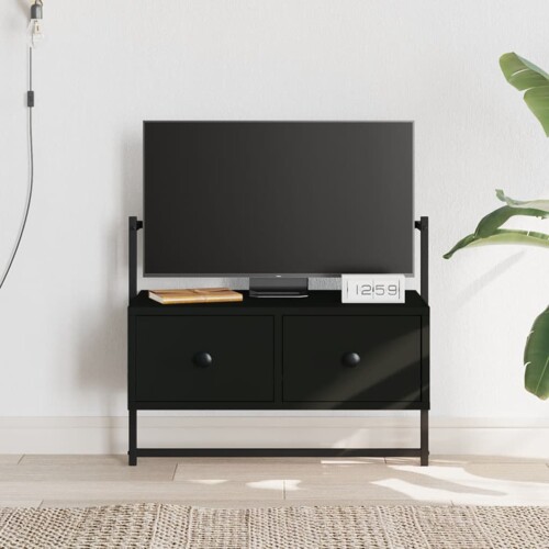 vidaXL TV ormarić zidni crni 60,5 x 30 x 51 cm konstruirano drvo