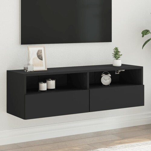 vidaXL Zidni TV ormarić crni 100 x 30 x 30 cm od konstruiranog drva