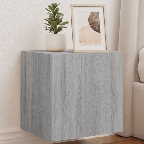 vidaXL Zidni TV ormarići LED 2 kom siva boja hrasta 40,5 x 35 x 40 cm