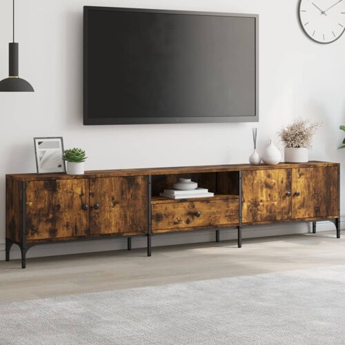 vidaXL TV ormarić s ladicom boja hrasta 200x25x44 cm konstruirano drvo