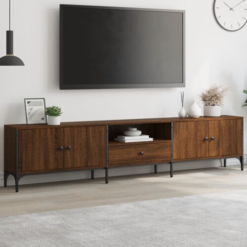 vidaXL TV ormarić s ladicom boja hrasta 200x25x44 cm konstruirano drvo