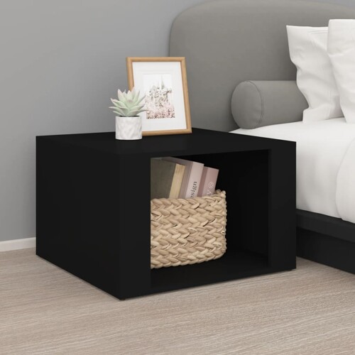 vidaXL Noćni ormarić crni 57 x 55 x 36 cm od konstruiranog drva