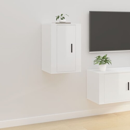 vidaXL Zidni TV ormarić bijela visokog sjaja 40x34,5x60 cm