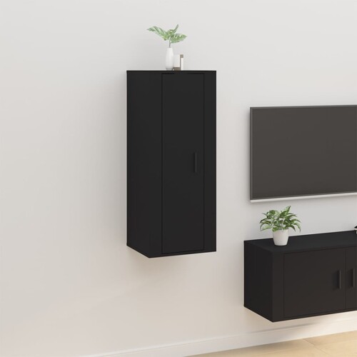 vidaXL Zidni TV ormarić crni 40x34,5x100 cm