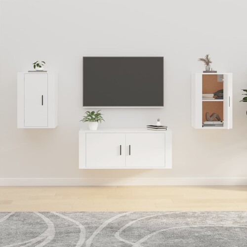 vidaXL Zidni TV ormarići 2 kom bijeli 40x34,5x60 cm