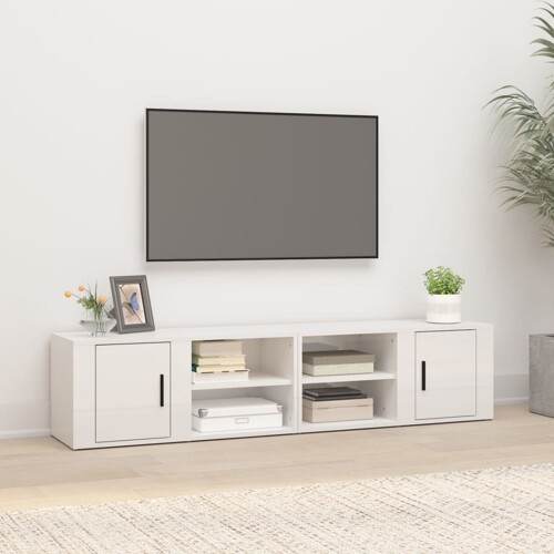 vidaXL TV ormarić 2 kom sjajni bijeli 80x31,5x36 cm konstruirano drvo