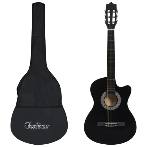 vidaXL 12-dijelni set klasične gitare Western sa 6 žica crni 38 \\"