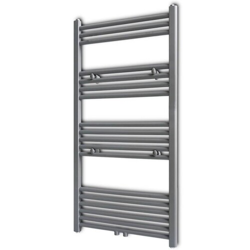 vidaXL Sivi kupaonski radijator za centralno grijanje ravni 600 x 1160 mm