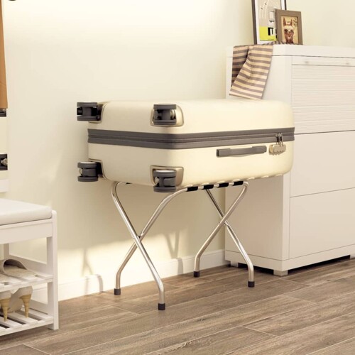 vidaXL Stalak za prtljagu crno-srebrni 56 x 40 x 49 cm