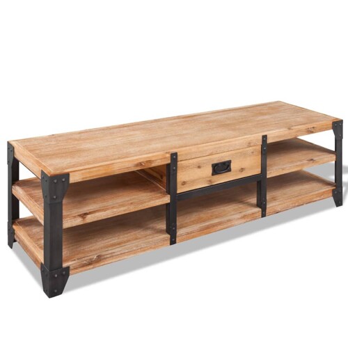 vidaXL TV Stalak od Masivnog Bagremovog Drva 140x40x45 cm
