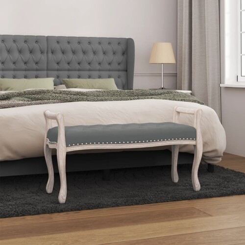 vidaXL Klupa tamnosiva 110x45x60 cm od tkanine