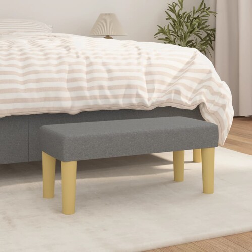 vidaXL Klupa tamnosiva 70 x 30 x 30 cm od tkanine