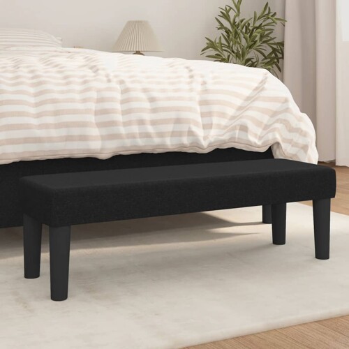 vidaXL Klupa crna 100x30x30 cm od tkanine