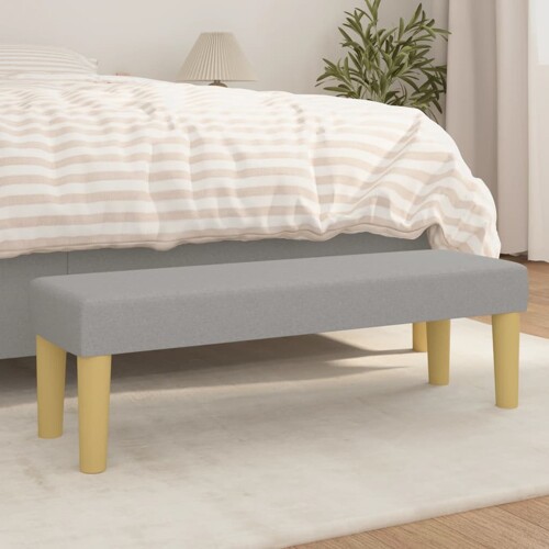 vidaXL Klupa svjetlosivi 100x30x30 cm od tkanine