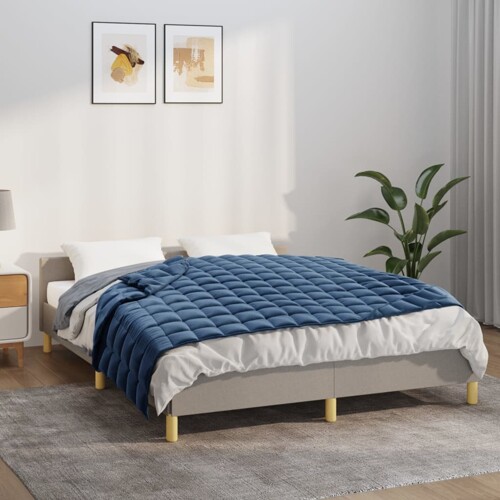 vidaXL Teška deka plava 120 x 180 cm 5 kg od tkanine